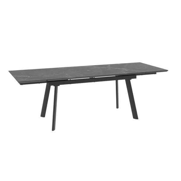 Стол MILANA FOUR-160, раздвижной 160(40+40)x90, STONE BLACK ST CER/ЧЕРНЫЙ MILANA FOUR 160